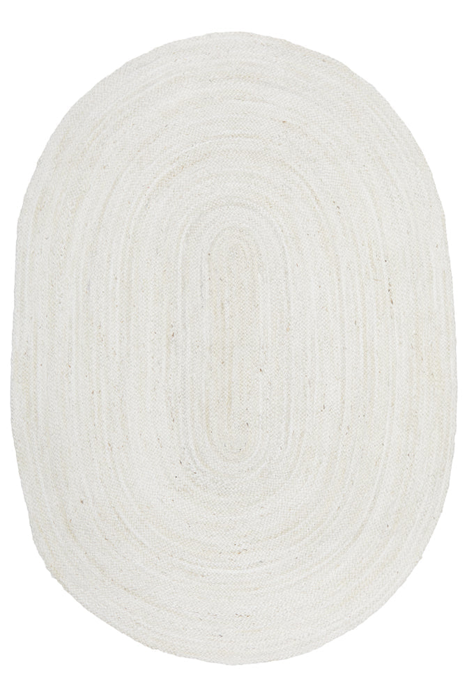 Bondi White Oval Rug