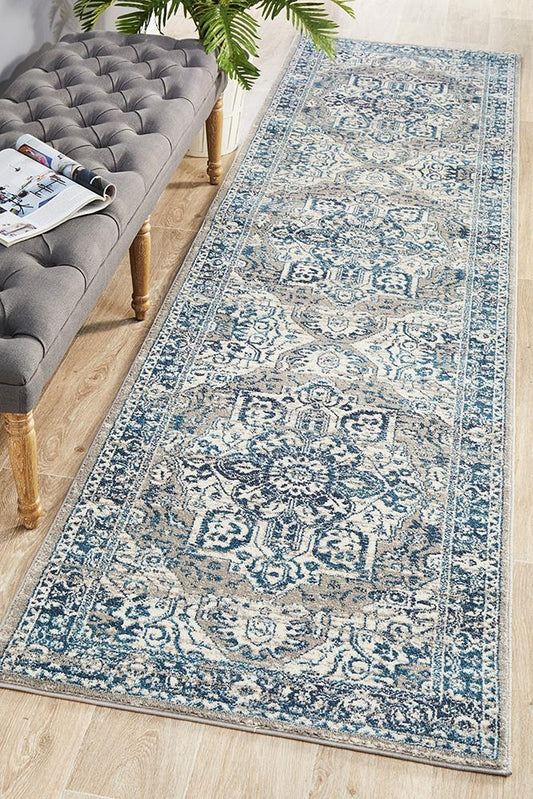 Babylon 207 Blue  Runner Rug