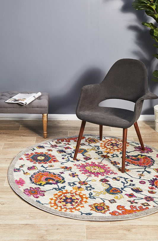 Babylon 208 Multi  Round Rug