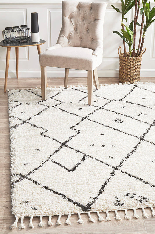 Saffron 44 White Rug