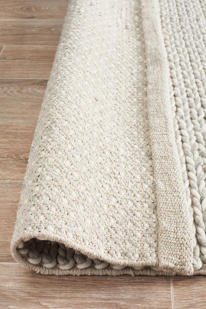 Studio Helena Woven Wool Rug Grey White