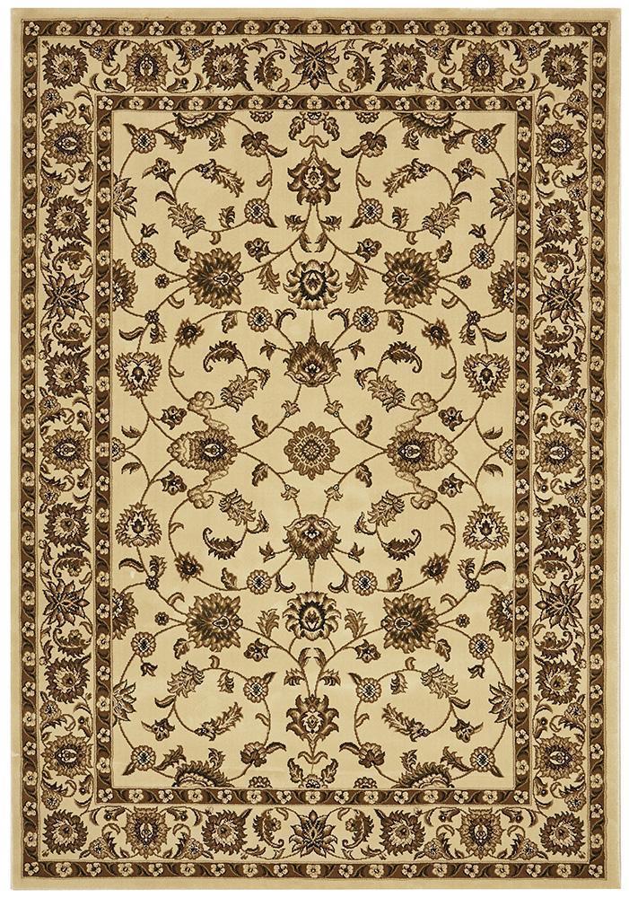 Sydney Collection Classic Rug Ivory With Ivory Border