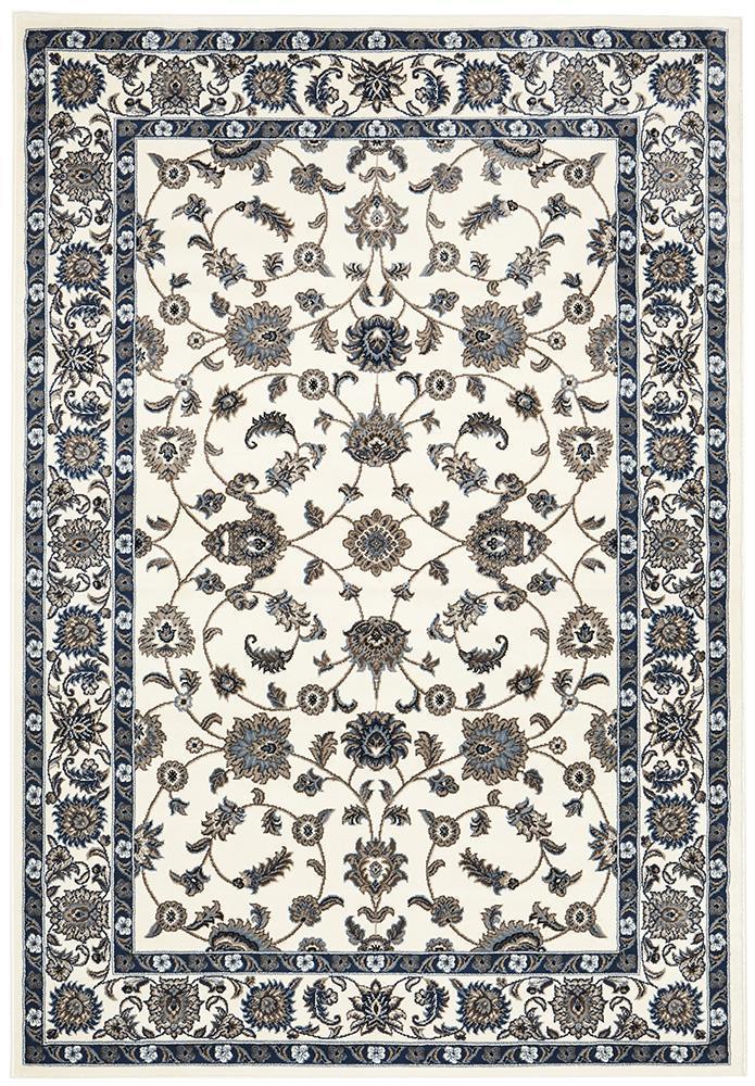 Sydney Collection Classic Rug White With White Border