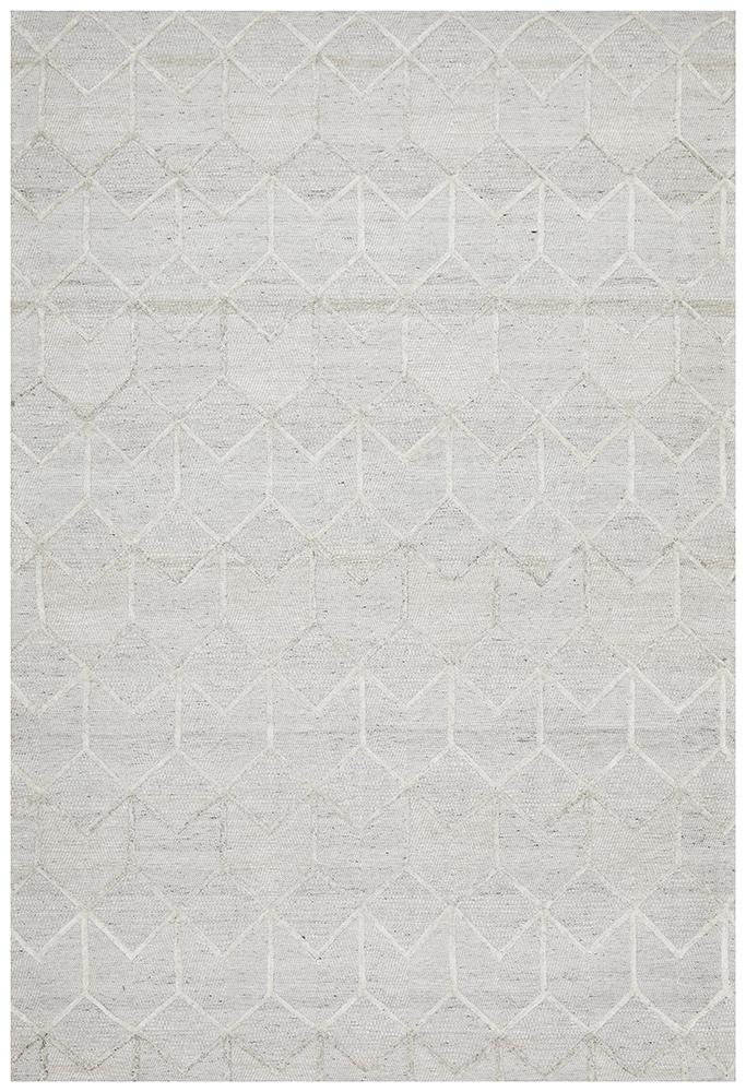 Visions Winter Grey Brush Modern Rug