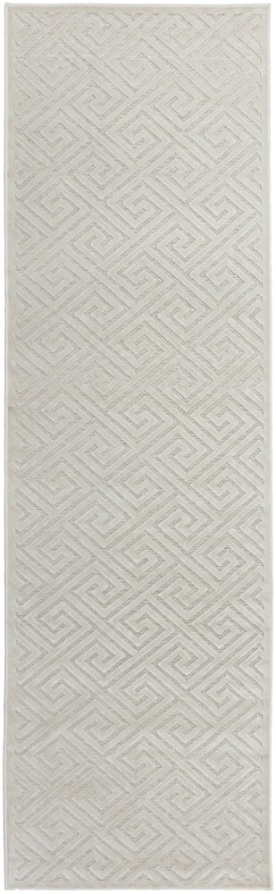 York Alice Natural White Runner Rug