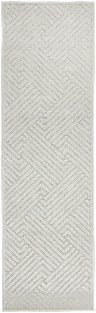 York Cindy  Natural White Runner Rug