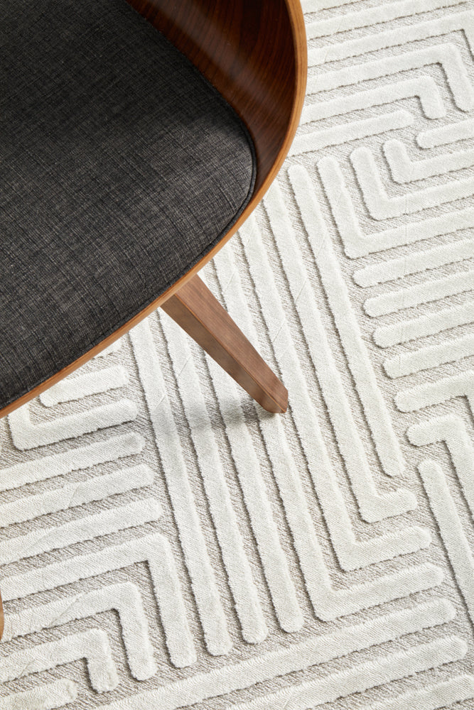 York Cindy  Natural White Runner Rug